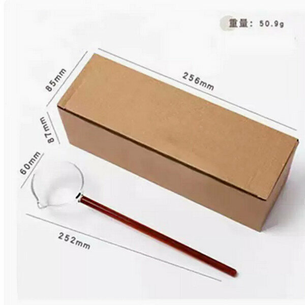 Hot selling long handle household glass spoon spoon red wine spoon [burgundy]