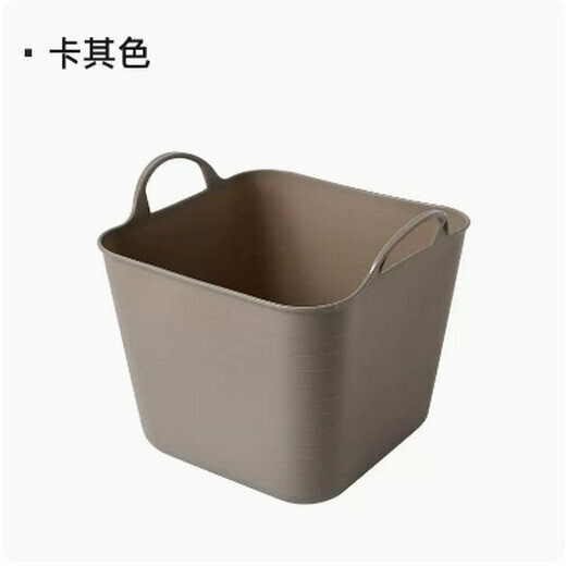Popular plastic dirty clothes storage basket, shelf, storage rack (khaki-square)