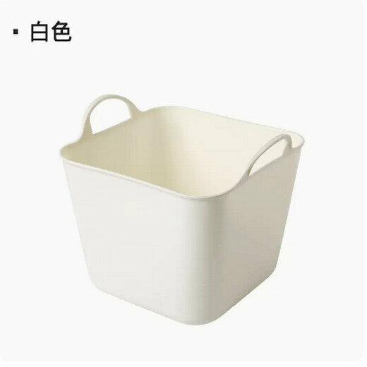 Popular plastic dirty clothes storage basket, shelf, storage rack (white-square)