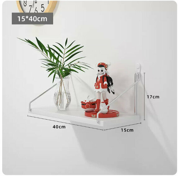 Popular wall-mounted storage rack [white medium size]