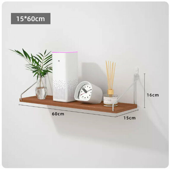 Popular wall-mounted storage rack [Walnut large size]