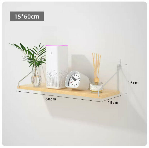 Popular wall-mounted storage rack [large size in wood color]