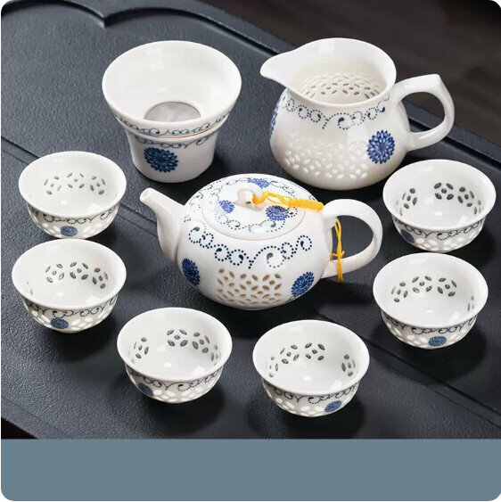 爆款家用客廳陶瓷茶具套裝(《向陽花》茶壺10件套）