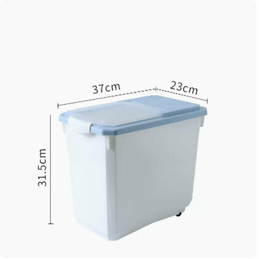 熱推家用廚房裝米桶（藍色-大號15KG）