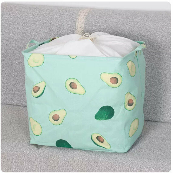 New Fabric Storage Basket Storage Basket Dirty Clothes Basket Laundry Basket [Avocado] [50cm*40cm*48cm]