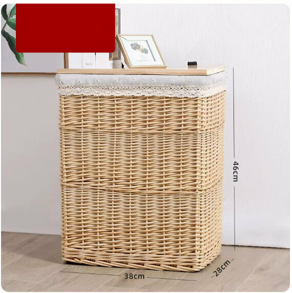New fabric rattan storage basket, shelf, storage rack [Natural Color Snowflake No. 2]