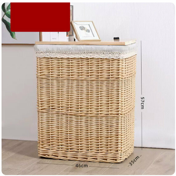 New fabric rattan storage basket, shelf, storage rack [natural color snowflake extra large]