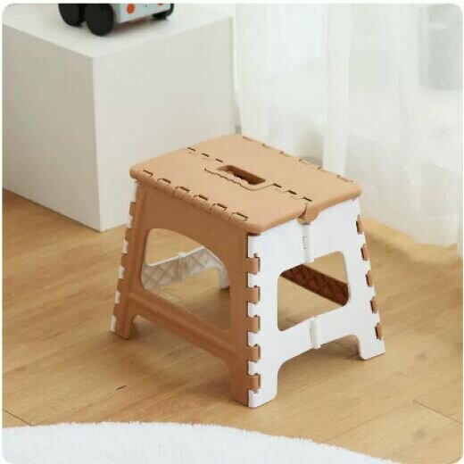 New plastic household folding stool (large khaki)