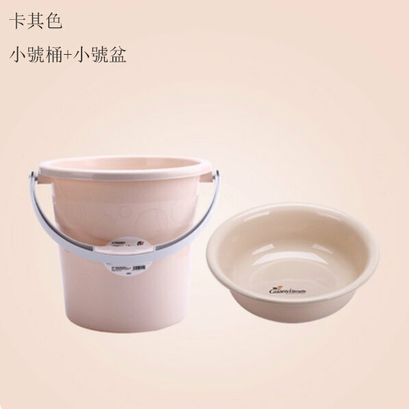 新款儲水桶/盆（18L北歐卡其+小號盆）