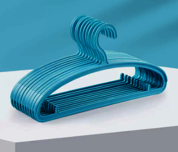 新款(10個裝)防滑無痕防滑無痕衣架(晨霧綠)(尺寸:40*18.5CM)