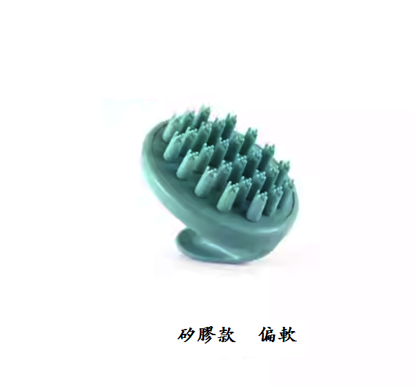 熱推矽膠洗頭刷（綠色【矽膠款 偏軟】1個裝）