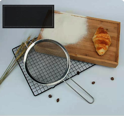 Hot push handle flour sifter (specifications: diameter 10CM* length 24CM* depth 4CM)