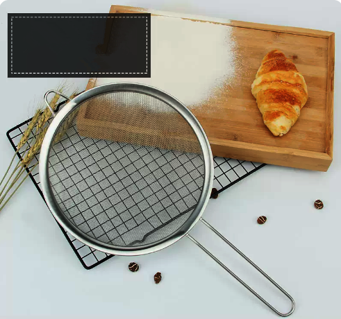 Hot push handle flour sifter (specifications: diameter 22CM* length 41.5CM* depth 5.5CM)