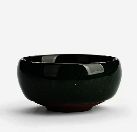 Hot style ice cracked teacup Kung Fu small teacup (malachite green)