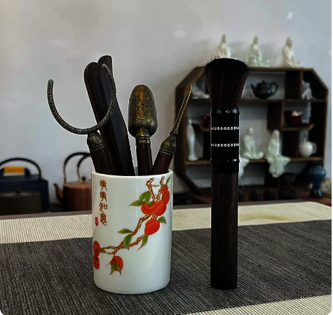 Popular ceramic tea set accessories tea ceremony special tribute Six Gentlemen Set (everything goes well jar) height 8.2CM width 5.8CM