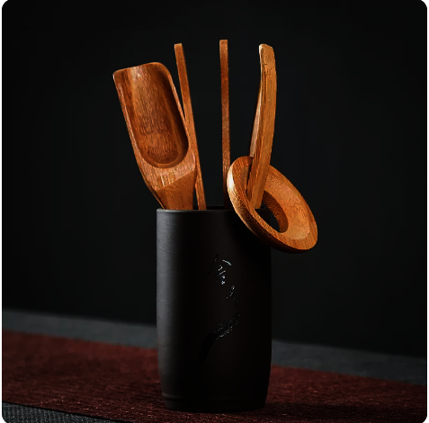 Popular ceramic tea set accessories tea ceremony Nanzhu Six Gentlemen Set (everything goes well jar) height 3.8CM width 6CM