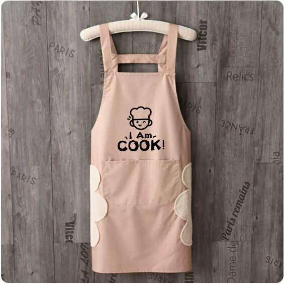 熱賣時尚圍裙【擦手防水背帶字母COOK