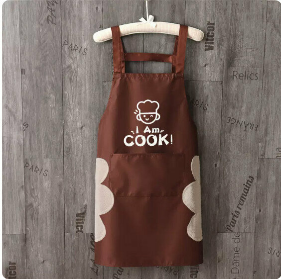 熱賣時尚圍裙【擦手防水背帶字母COOK