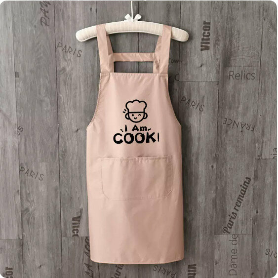 熱賣時尚圍裙【防水背帶字母COOK