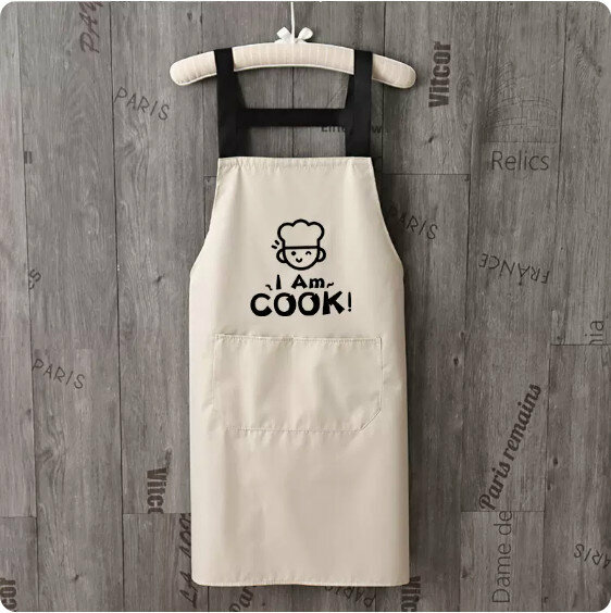 熱賣時尚圍裙【防水背帶字母COOK