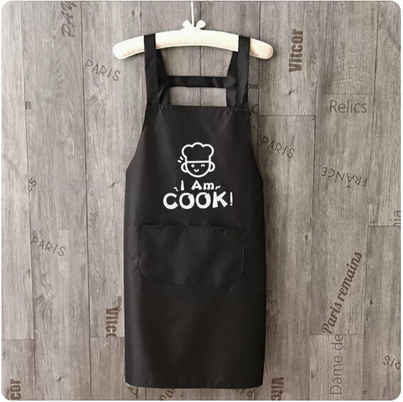 熱賣時尚圍裙【防水背帶字母COOK