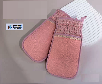 熱賣起泡球沐浴洗澡手套（【升級版中細砂】霧粉色2只超值裝）