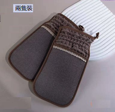 熱賣起泡球沐浴洗澡手套（【升級版中細砂】卡其色2只超值裝）