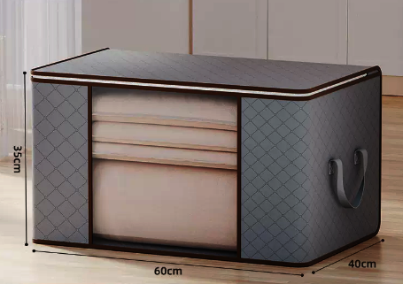 Hot selling large capacity clothing and quilt storage bag (horizontal gray) (size: 60*40*35CM)
