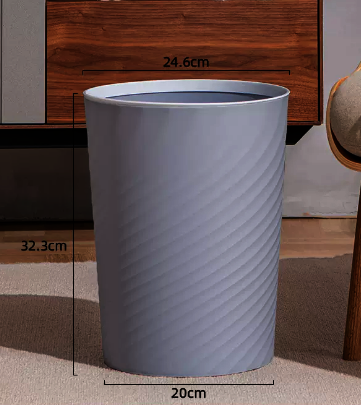 Hot selling lidless plastic trash can (large size - gray) (size: 20*32.3*24.6CM)