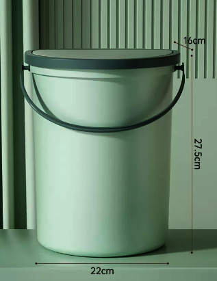 熱賣衛生間壁掛垃圾桶(抹茶綠)(尺寸:10L-22*27.5*16CM)