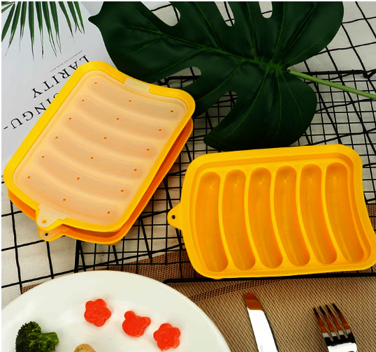 Hot selling silicone sausage mold (yellow) (specification: 19*13.5*3CM)