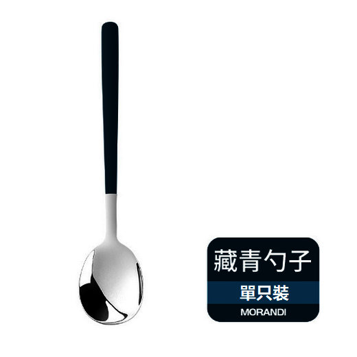 Hot selling stainless steel Morandi spoon (1 navy blue spoon)