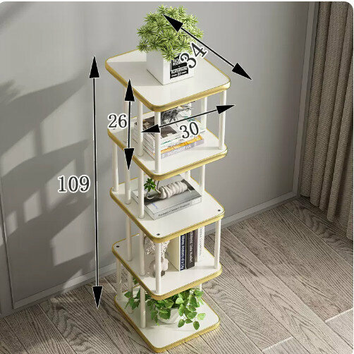 Hot selling wooden floor-standing flower stand (5-layer display stand, one upside-down two-color [white/blue])