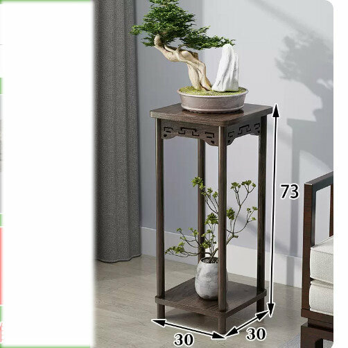 Hot selling wooden floor-standing flower stand (wooden lotus corner table [medium size])