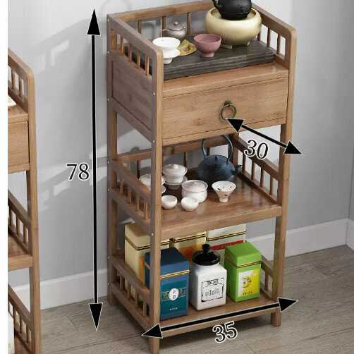 Hot selling wooden storage rack (3 layers with brown color, length 35)