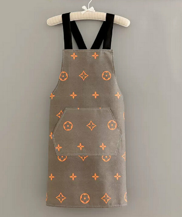 Popular canvas pure cotton cross wide band-big brand coffee-one size apron