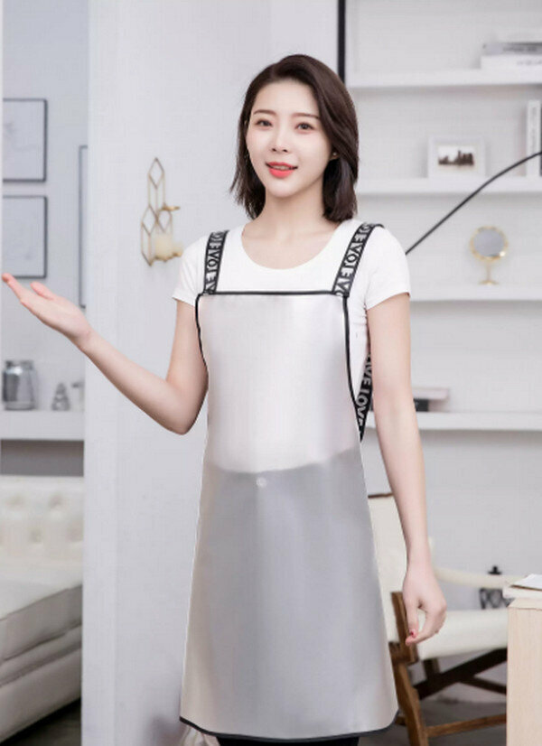 Hot style regular TPU suspenders - white without pockets - transparent waterproof apron
