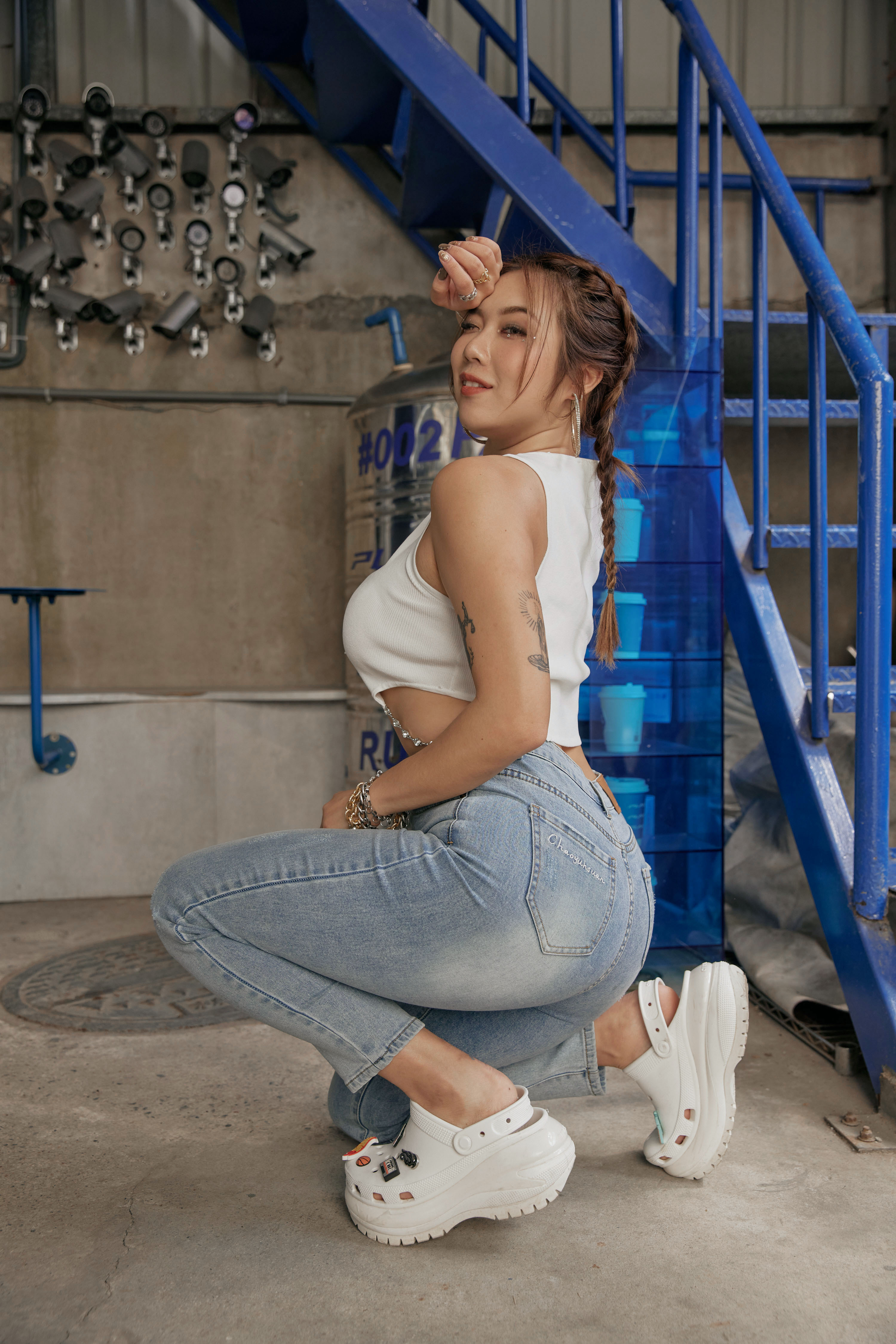 〖又瑄設計款〗歐美高腰巨翹臀牛仔褲