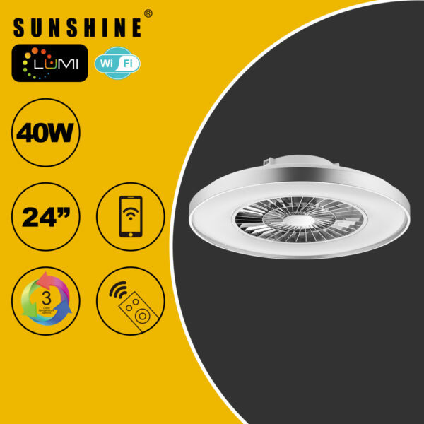 Sunshine 陽光 CFDB1-40W LED智能鴻運風扇燈三色溫+可調光暗 (SUNSHINE LUMI手機應用程式控制)