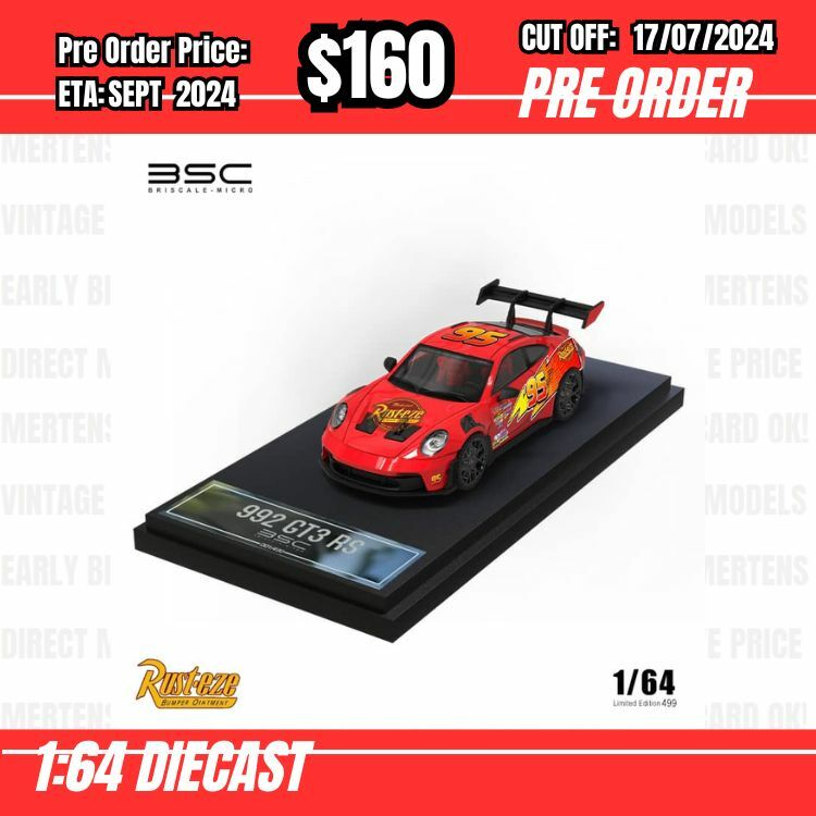 PO-$160 * Time Micro * 1:64 992 GT3 RS Lightning McQueen [OD11/07]