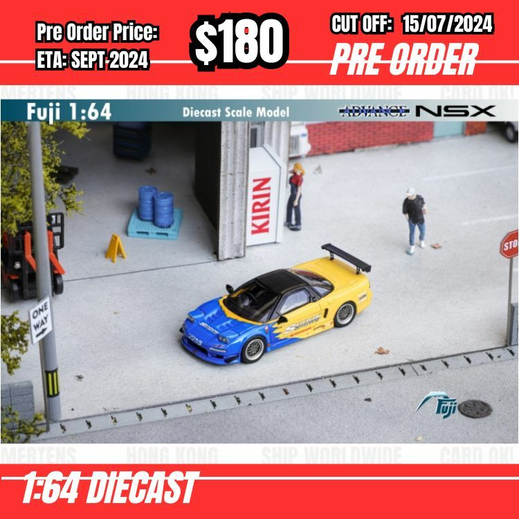 PO-$180 * Fuji * 1:64 Honda NSX NA1 Spoon w/BBS Wheels [OD13/07]