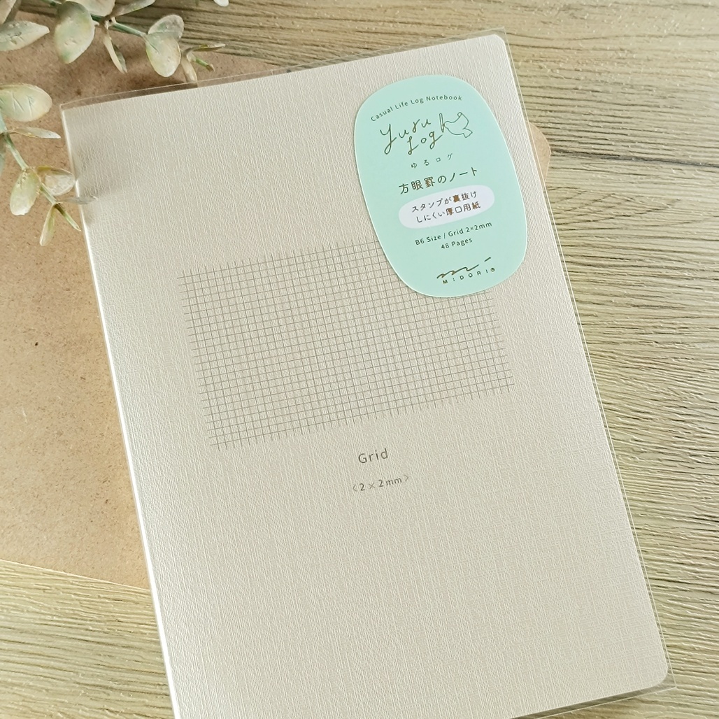 日本MIDORI．Yuru Log系列 B6筆記本 2mm方格 15358-006