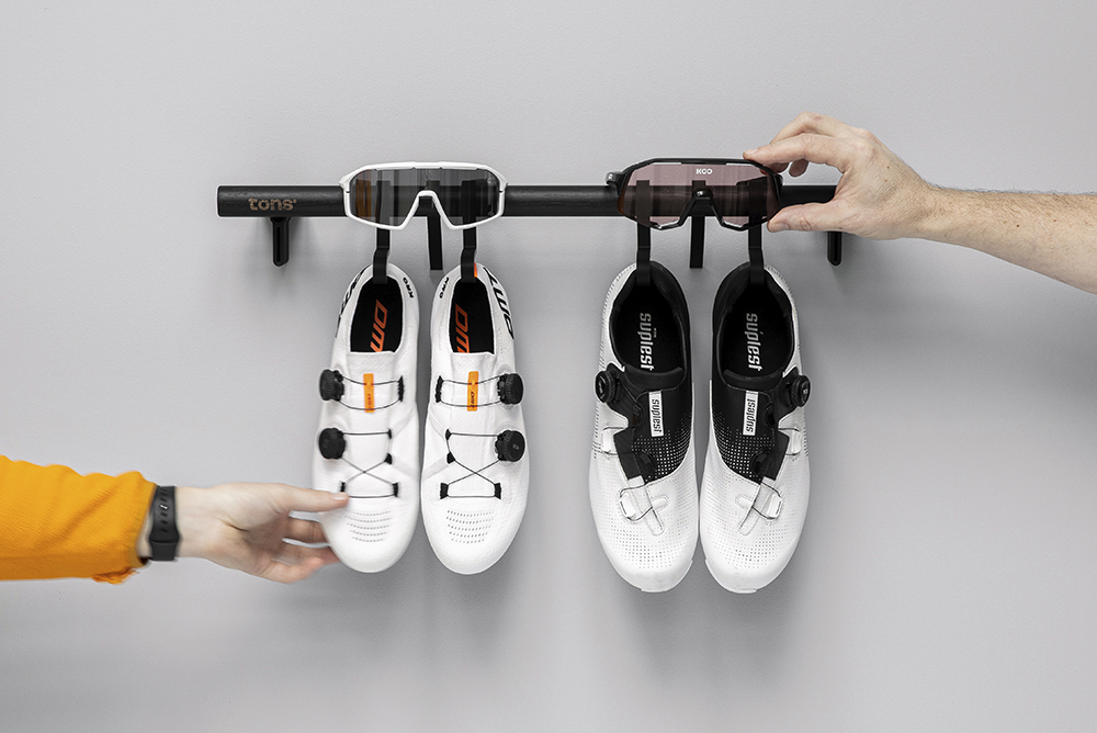 【Tons Bike】自行車裝備收納掛架 - 黑色 / 橫式E