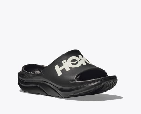 HOKA ONE ONE U Ora Athletic Slide 恢復拖鞋 黑/白