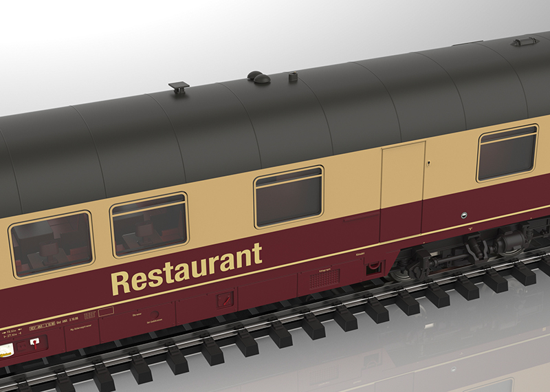 Marklin 42893 HO規 FD莫札特 數位音效客車廂.有室內燈.4輛組