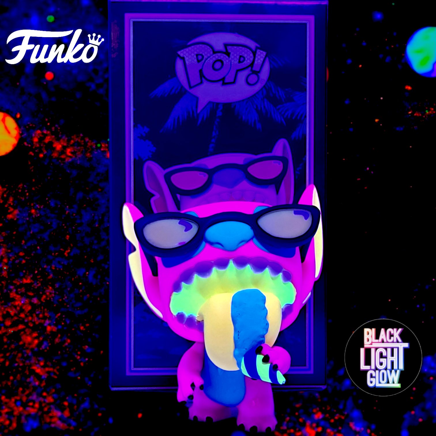 FUNKO POP<扮嘢小魔星>史迪仔_食雪糕(Blacklight版)-No.1414