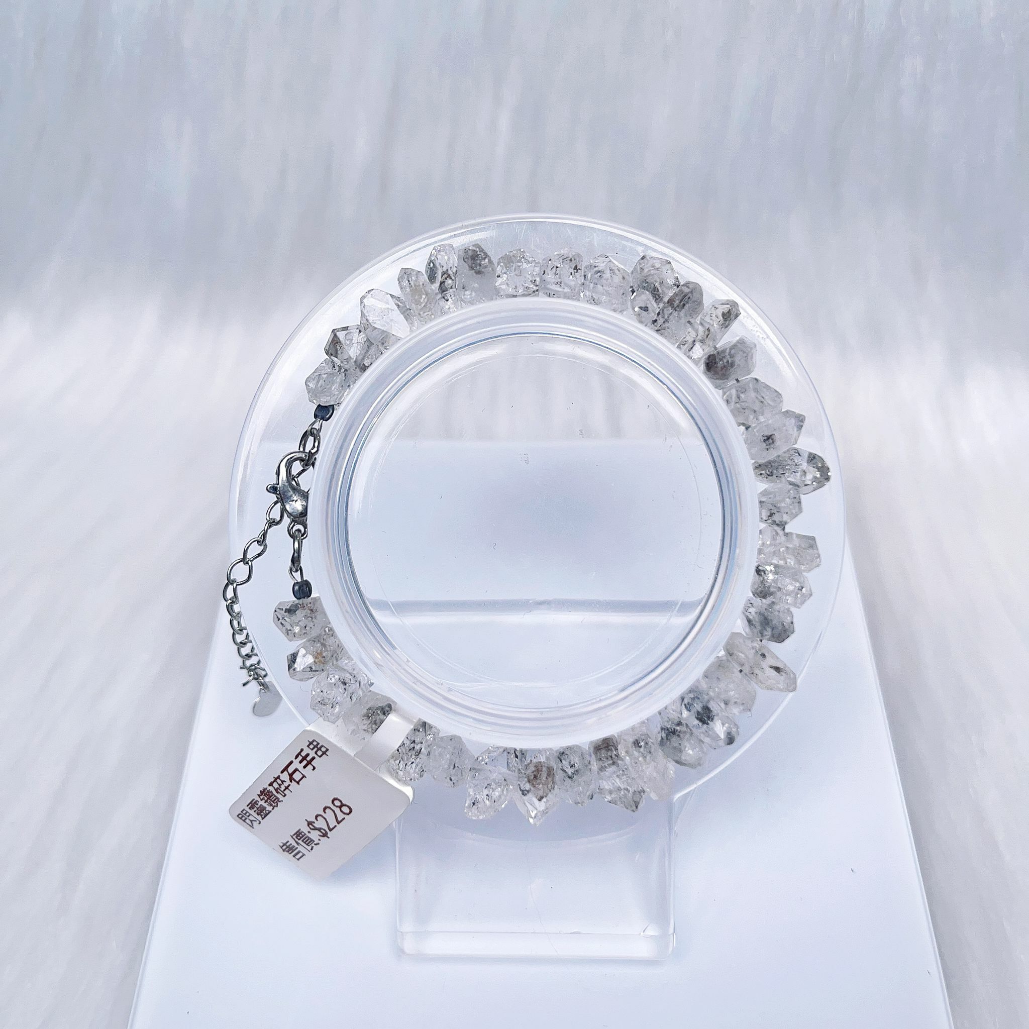 油膽閃靈鑽碎石手串CH1190