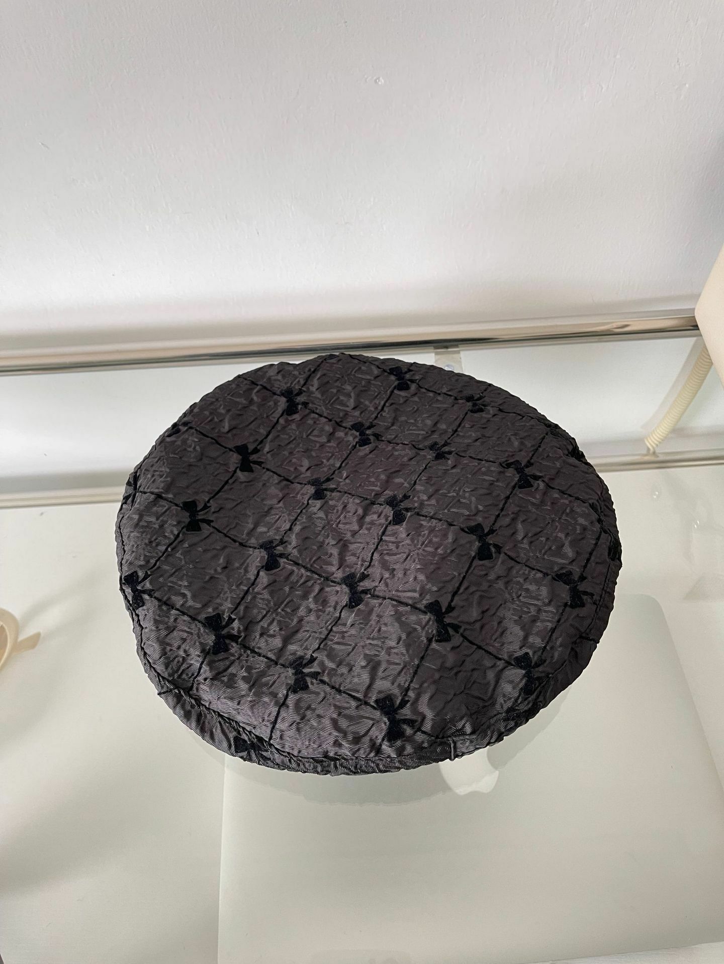 蝴蝶結刺繡貝雷帽(3色)