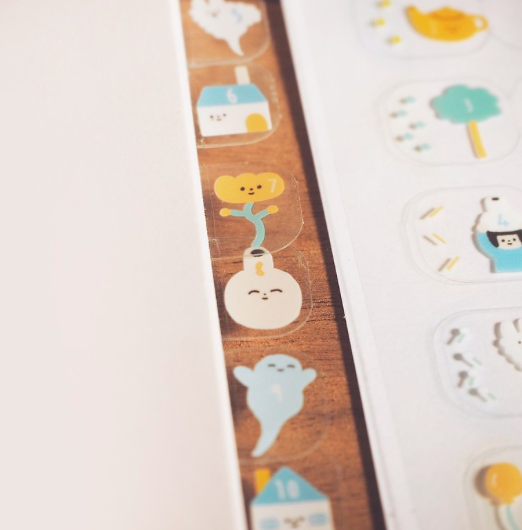 右手超人｜魔法 透明月份索引貼紙