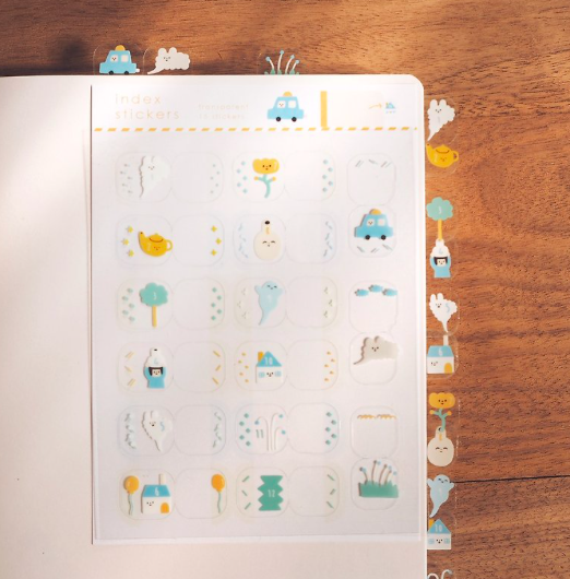 右手超人｜魔法 透明月份索引貼紙